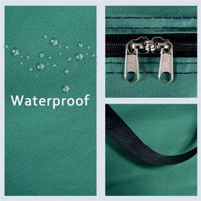 img 1 attached to 🎄 Waterproof Oxford Cloth Green Christmas Tree Storage Bag for 5'-6' Slim Small Artificial Trees by MelonBoat