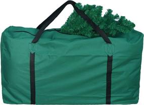img 3 attached to 🎄 Waterproof Oxford Cloth Green Christmas Tree Storage Bag for 5'-6' Slim Small Artificial Trees by MelonBoat