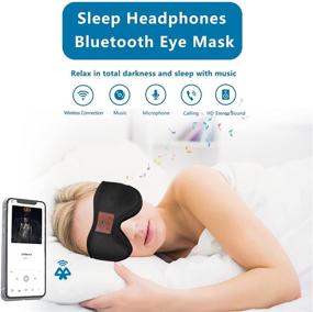 img 3 attached to Sleep Headphones Bluetooth Eye Mask: 3D Sleeping Mask with Bluetooth 5.0 Wireless Headphones for Side Sleepers, Insomnia, and Travel