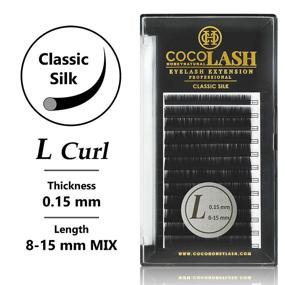 img 3 attached to 👁️ COCO Honey Lash Eyelash Extensions, Classic L Curl [0.15mm], Faux Mink Individual Lash Extensions (8-15mm Mix) - The Perfect Choice for Stunning Lashes!