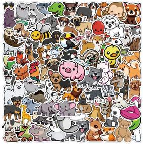 img 2 attached to 🐾 100-Piece Nature Animals Sticker Pack for Kids, Boys, Girls, Teens | Vinyl Cartoon Stickers for Water Bottles, Hydro Flasks, Laptops, Skateboards, Luggage, Bikes, Cars, Computers & Tablets| Perfect Animal Stickers for Children's Accessories
