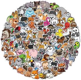 img 4 attached to 🐾 100-Piece Nature Animals Sticker Pack for Kids, Boys, Girls, Teens | Vinyl Cartoon Stickers for Water Bottles, Hydro Flasks, Laptops, Skateboards, Luggage, Bikes, Cars, Computers & Tablets| Perfect Animal Stickers for Children's Accessories