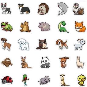 img 1 attached to 🐾 100-Piece Nature Animals Sticker Pack for Kids, Boys, Girls, Teens | Vinyl Cartoon Stickers for Water Bottles, Hydro Flasks, Laptops, Skateboards, Luggage, Bikes, Cars, Computers & Tablets| Perfect Animal Stickers for Children's Accessories