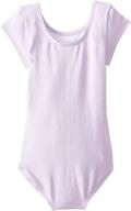 🩰 clementine short sleeve scoop neck ballerina leotard for girls - dancewear costume logo