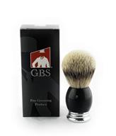 top-quality g.b.s silvertip pure badger shaving brush – resin black handle, stand included. unbelievably soft bristles for luxurious lather. premium shiny handle, extra long loft bristles. ideal for daily grooming. 23 mm knot size. logo