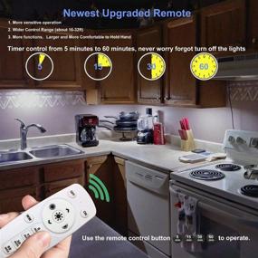 img 2 attached to 💡 3 Pack Under Cabinet Lights: Remote Controlled, USB Rechargeable LED Kitchen Lights Without Wiring - Ideal for Closet, Wardrobe, Kitchen