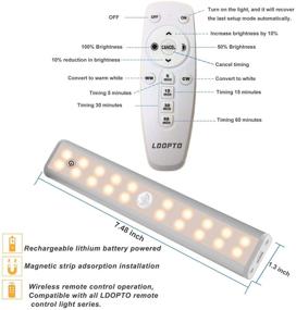 img 3 attached to 💡 3 Pack Under Cabinet Lights: Remote Controlled, USB Rechargeable LED Kitchen Lights Without Wiring - Ideal for Closet, Wardrobe, Kitchen