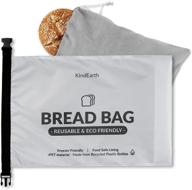 kindearth reusable bread bags: keep your homemade sourdough fresh with organic linen cloth cotton bag and extra large loaf container - perfect gift for bread makers! логотип