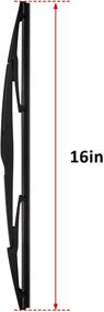 img 2 attached to 🚗 FDWB-B16-01 Rear Windshield Wiper Blade - All-Season 16 inch, Smooth Arc