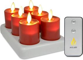 img 4 attached to Aglary LED Rechargeable Tealight Votive Candle With Flameless Flickering