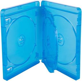 img 2 attached to 📀 Premium AcePlus Quad 4-Disc Blu-Ray DVD Cases: 10-Pack, 22mm Super Thickness, Chubby Design, Screen Printed Logo & Clear Wraparound Sleeve