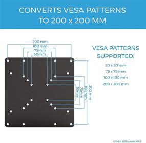 img 2 attached to 📺 Увеличьте совместимость крепления телевизора с адаптерной пластиной HumanCentric VESA Mount - преобразуйте стандарты VESA 75 x 75 и 100 x 100 в 200 x 200 мм.
