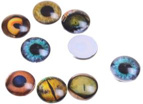 img 2 attached to 200PCS Dragon Eyes Cabochons - Mixed Color Lucky Evil Eye Glass Flatback Scrapbooking Dome Accessory for Jewelry Pendant Settings - 12mm