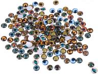 200pcs dragon eyes cabochons - mixed color lucky evil eye glass flatback scrapbooking dome accessory for jewelry pendant settings - 12mm logo