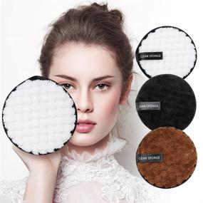 img 3 attached to 🎀 CANDY BRUSH Reusable Makeup Remover Pads: All-Natural Bamboo Cotton for Gentle, Effective Makeup Removal in Women and Kids - Comes with Laundry Bag (3 Pads)
