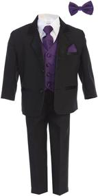 img 2 attached to 🤵 Stylish Little Gents Boys Tuxedo Black: Sleek Boys' Clothing for Special Occasions