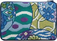 cosmetic purse imari abstract needlepoint logo