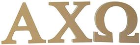 img 4 attached to 🎨 Alpha Chi Omega AXO Sorority 7.5 Inch Unfinished Wood Letter Set – Perfect DIY Craft for Sorority Décor