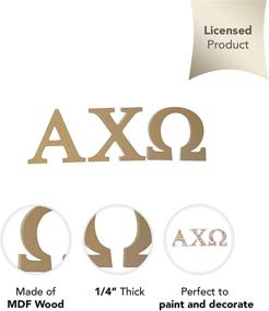 img 2 attached to 🎨 Alpha Chi Omega AXO Sorority 7.5 Inch Unfinished Wood Letter Set – Perfect DIY Craft for Sorority Décor