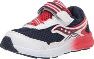 saucony ride 10 jr running shoe - unisex child's footwear logo