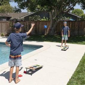 img 2 attached to 2-in-1 Bean Bag Toss and Washer Toss Combo Outdoor Game by GoSports - Fun for 🎯 Kids and Adults - Includes 2 Double Sided Game Boards, 6 Washers, 6 Bean Bags, and Carry Case