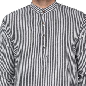 img 2 attached to 👔 Stylish SKAVIJ Tunic Cotton Casual Regular Men's Shirts: A Must-Have for Everyday Fashion