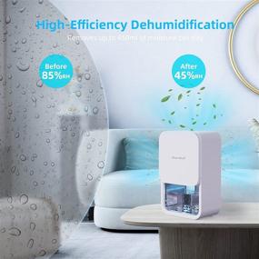 img 3 attached to 🌧️ Compact Mini Dehumidifiers with LED Light | Auto Shut Off | 800ml Capacity | Ideal for Bedroom, Wardrobe, Bathroom, Closet, Portable