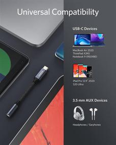 img 1 attached to 🎧 Anker USB C to 3.5mm Audio Adapter - Male to Female Nylon Cable for Samsung S20/S20+/S20 Ultra, Pixel 4/+ 4XL, and More Type C Devices: High-Quality Sound Conversion Solution