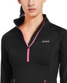 img 1 attached to Baleaf Womens Thermal Thumbholes Running Sports & Fitness