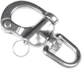 img 2 attached to 2" Pair of Quick Release Bail Rigging Swivel Eye Snap Shackles, Marine 316 Stainless Steel for Sailing Boats