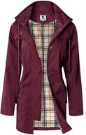 outdoor raincoat windbreaker burgundy x large women's clothing in coats, jackets & vests logo