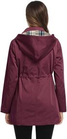 img 2 attached to Outdoor Raincoat Windbreaker Burgundy X Large Women's Clothing in Coats, Jackets & Vests