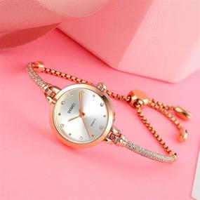 img 2 attached to Diamonds Watches Waterproof Glitter Bracelet Women's Watches