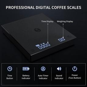 img 2 attached to ☕ TIMEMORE Coffee Scale - Multifunction Electronic Espresso Scale with Timer, Precise 1g Graduation - 2000 Grams Digital Food Kitchen Scale for Baking, Cooking and Drip Cone Methods