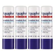 💋 aquaphor lip repair stick multipack - soothing relief for dry, chapped lips (pack of 4, 0.68 oz) logo