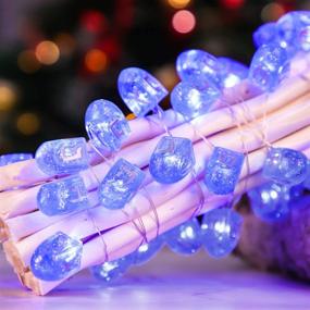 img 1 attached to 🕎 Impress Life Hanukkah Dreidel Decoration String Lights: 10ft, 30 LEDs, Spinning Top Fairy Twinkle Lights with Remote - USB/Battery Operated - Perfect Jewish Gift for Chanukah Israeli (Blue)