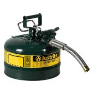 justrite accuflow 7225430 type ii galvanized steel safety can - 1&quot; spout for optimal liquid dispensing logo