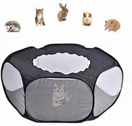 🐾 foldable breathable small animals cage tent - pet playpen with top opening yark fence for guinea pig, rabbits, hamster, chinchillas, and hedgehogs - pixriy логотип