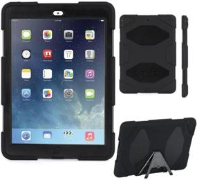 img 1 attached to 💼 Enhanced Protection in Sleek Black: Apple iPad Air Griffin Survivor Case - Retail Packaged (GB36307)