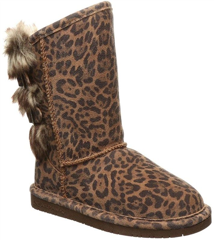 bearpaw boshie youth leopard boot boys' shoes 로고
