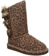 👢 boys' stylish and cozy bearpaw boshie youth leopard boots logo