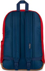 img 2 attached to JanSport Right Pack Backpack - Versatile School, Travel, Work, and Laptop Bookbag with Suede Leather Bottom and Convenient Water Bottle Pocket - Red Tape