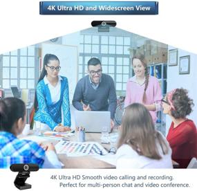 img 3 attached to High Definition 4K Webcam with Built-in Microphone: Perfect for Video Calling, Conferences, and Streaming – Includes Privacy Cover and Mini Tripod – Ultra HD 8MP USB Webcam with 1080P Resolution