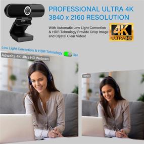 img 2 attached to High Definition 4K Webcam with Built-in Microphone: Perfect for Video Calling, Conferences, and Streaming – Includes Privacy Cover and Mini Tripod – Ultra HD 8MP USB Webcam with 1080P Resolution