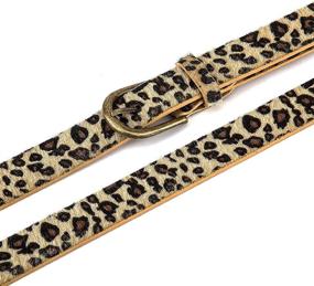 img 2 attached to Stylish Leopard Print Leather Belt for Women's Jeans & Dresses
