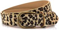 stylish leopard print leather belt for women's jeans & dresses logo