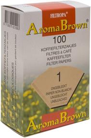 img 1 attached to Фильтр для кофе Filtropa AromaBrown из небеленой бумаги для одноразового использования - покупайте коробку из 100 фильтров размера номер 1.