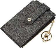 black bling zipper wallet pocket holder for women - handbags and wallets logo