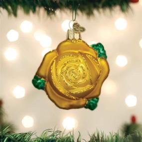 img 3 attached to 🌹 Old World Christmas Multi-Colored Yellow Rose Ornament: Vibrant Holiday Decoration