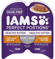 🐱 iams healthy kitten wet food - chicken recipe, paté and cuts in gravy logo